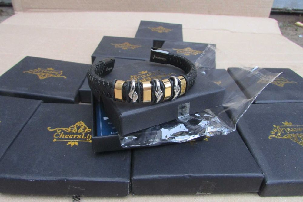 Чоловічий шкіряний браслет CheersLife (з Великобританії)