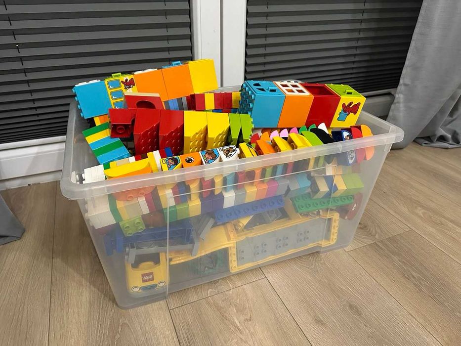 LEGO DUPLO – bardzo duży zestaw + pojazdy, zwierzęta, figurki