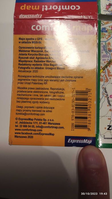 Tatry. Mini mapa plastikowa. Okazja !