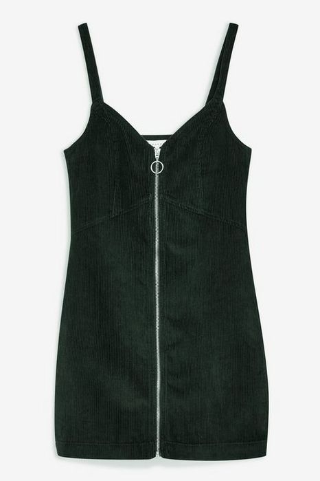 Сарафан на молнии спереди изумрудного цвета