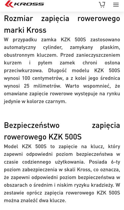 Zapięcie kross KZK500S