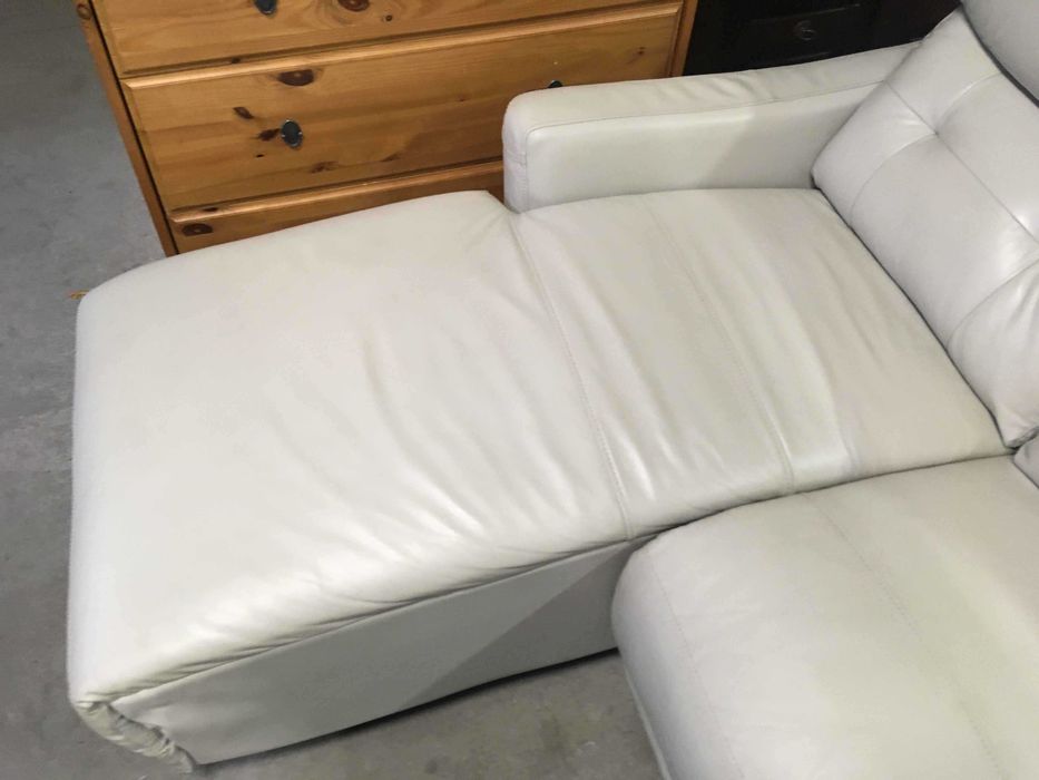 Narożnik skóra elektryczny rozkładany relax mały