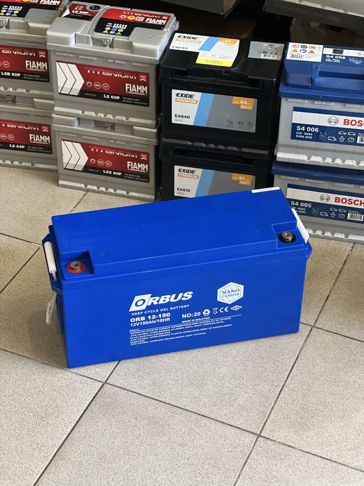 Гелевий акумулятор високої якості в ідеальному стані з гарантією ORBUS 12V 150Ah ( 1.92kW ) GEL Deep Cycle Battery NANO CARBON Made In Malaysia