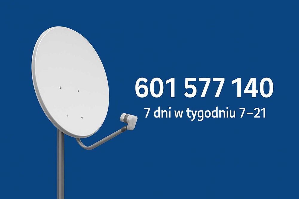 Ustawianie Montaż anten satelitarnych DVBT Będzin Czeladź