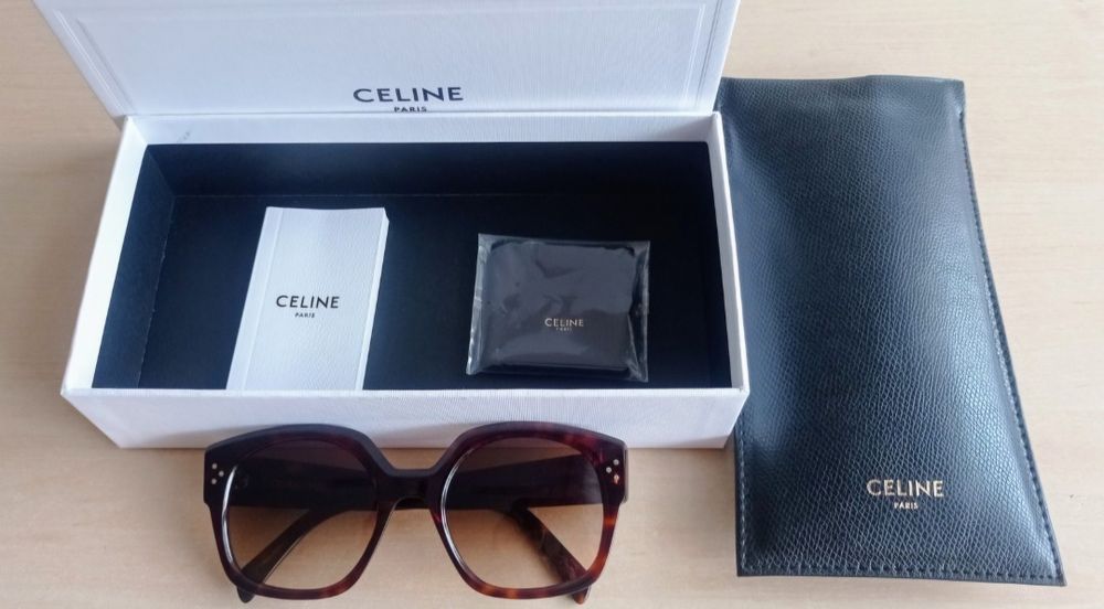 Brązowe okulary przeciwsłoneczne Celine Paris