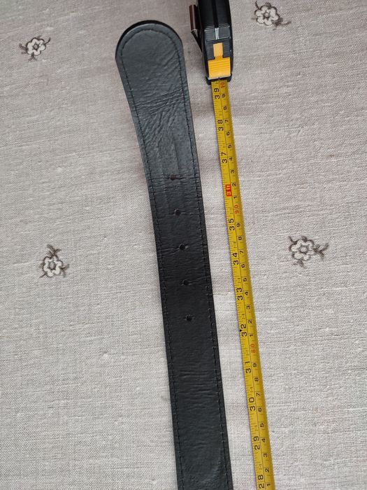Armani pasek skórzany 100cm czarny męski