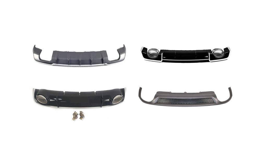 Диффузор audi a3 a4 a5 a6 a7 a8 q3 q5 q7 q8 накладка на задний бампер