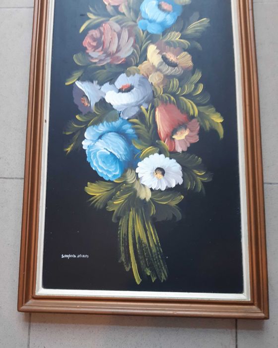 Quadro Antigo, Pintura a óleo sobre madeira, grandes dimensões