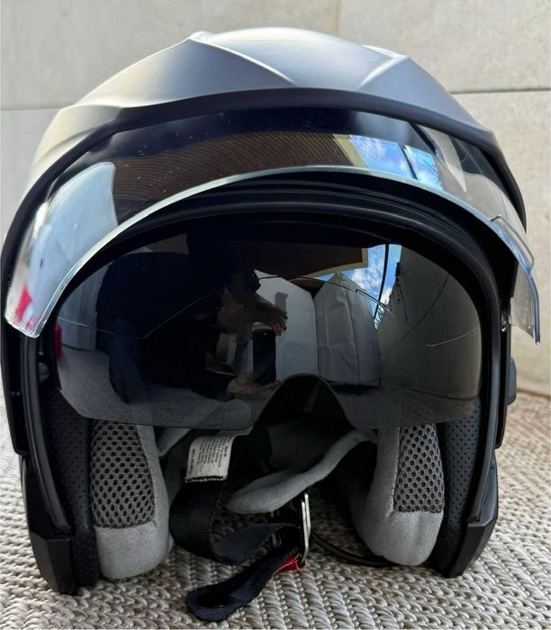 Capacete BELL MAG-9 Preto MATE + SENA Intercomunicador