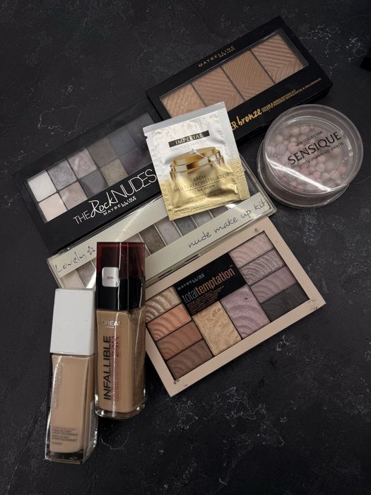 Paletka cieni Maybelline Loreal zestaw kosmetyki wysylka gratis makijaz make up kosmetyczka