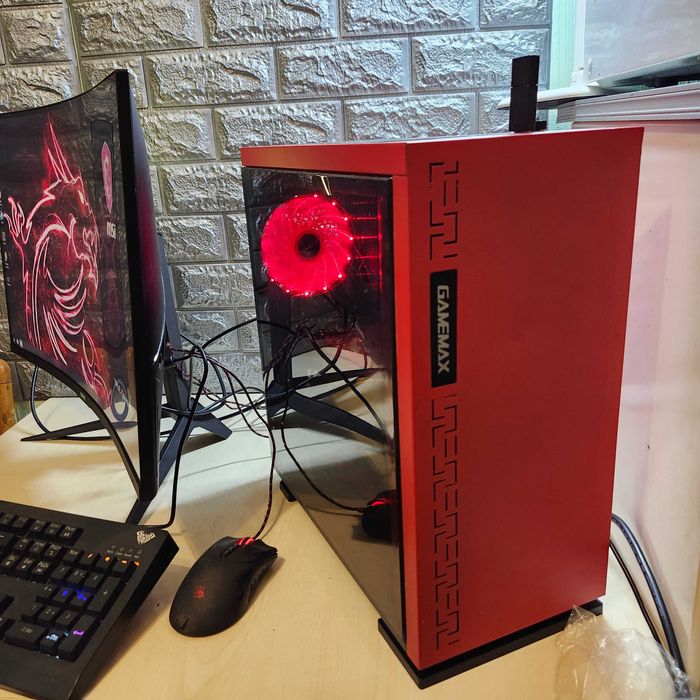 Игровой ПК i5 ram 12 RX 480 Gamemax expidition RED RGB