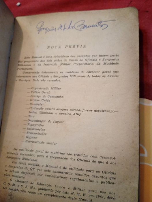 Manual do Oficial Feliciano-Parte Geral -1963 - 1º Volume -Rep. de Instruçao-Ministerio do Exercito-10E-Cadeira Vintage Almofadada A BrancA5E Desde 2E
