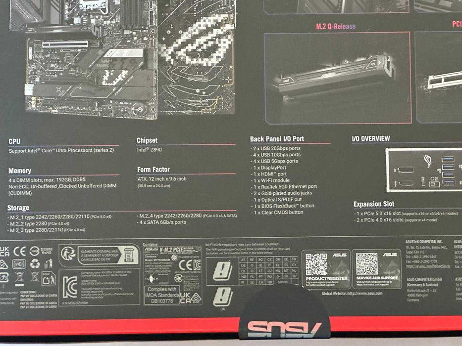 Материнська плата ASUS ROG STRIX Z890-H GAMING WIFI