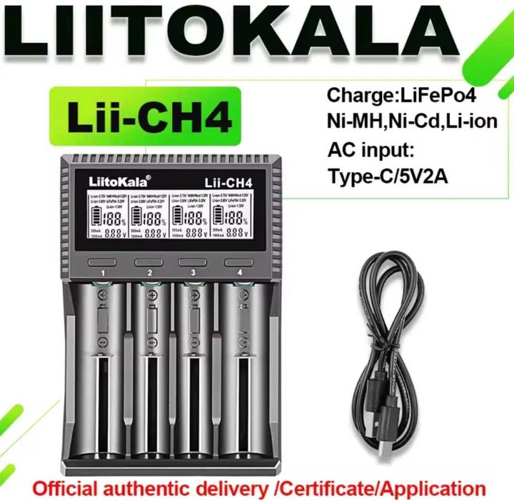 Зарядний пристрій Liitokala Lii CH4 Lii M4 Lii M4S Power Bank