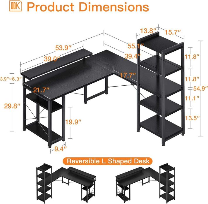 Nowe biurko narożne / blat 137x140 / stół ODK / stanowisko PC !K610!