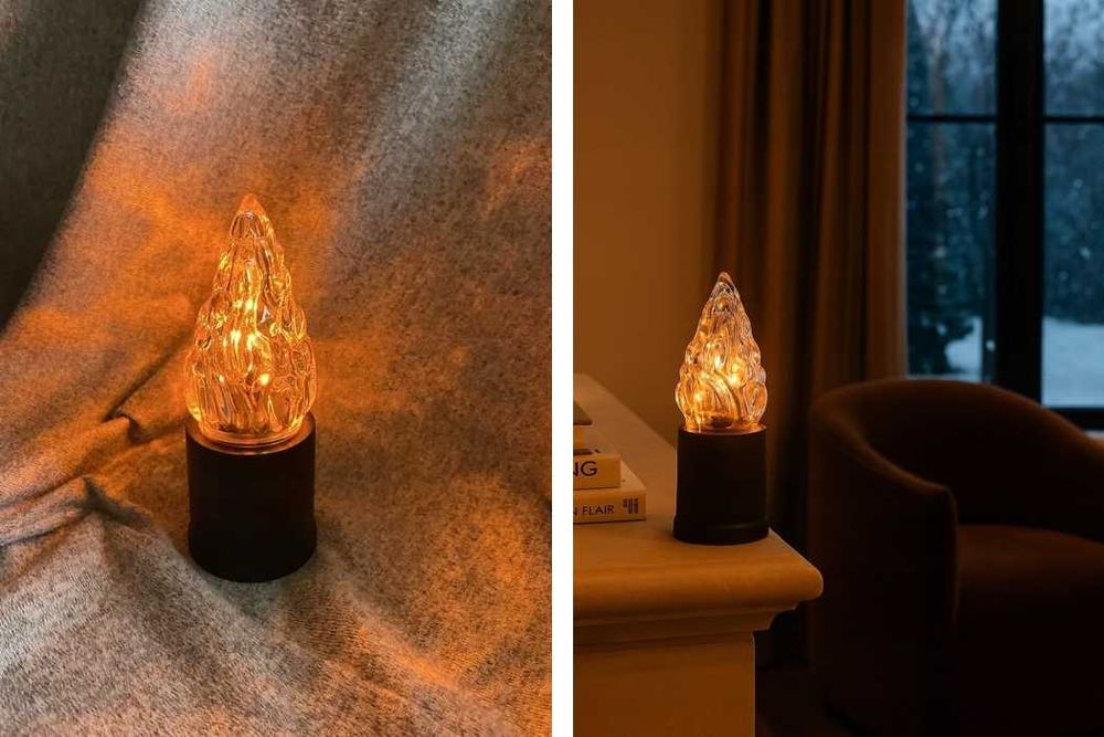 2 Wkłady Elektryczne do Zniczy na BATERIE • Świeczki LED na Cmentarz