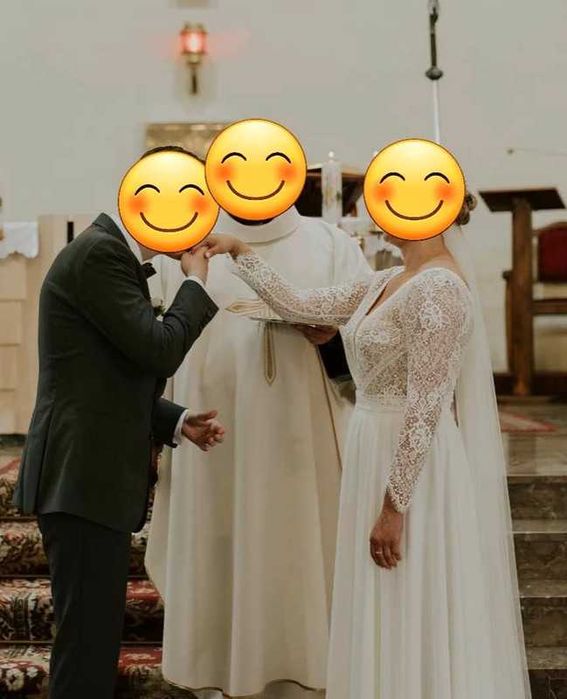 Suknia ślubna ozmiar s/m