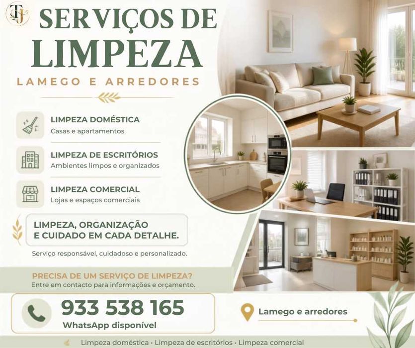 TJ Limpezas  Serviço de excelência para a sua casa ou empresa