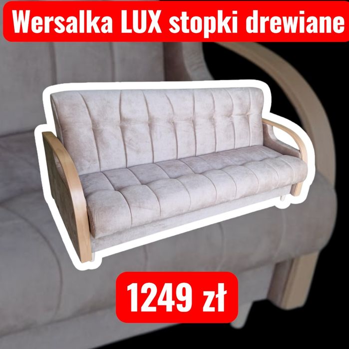 Wersalka LUX - WYSOKIE STOPKI, kolor do wyboru, dostawa cała POLSKA