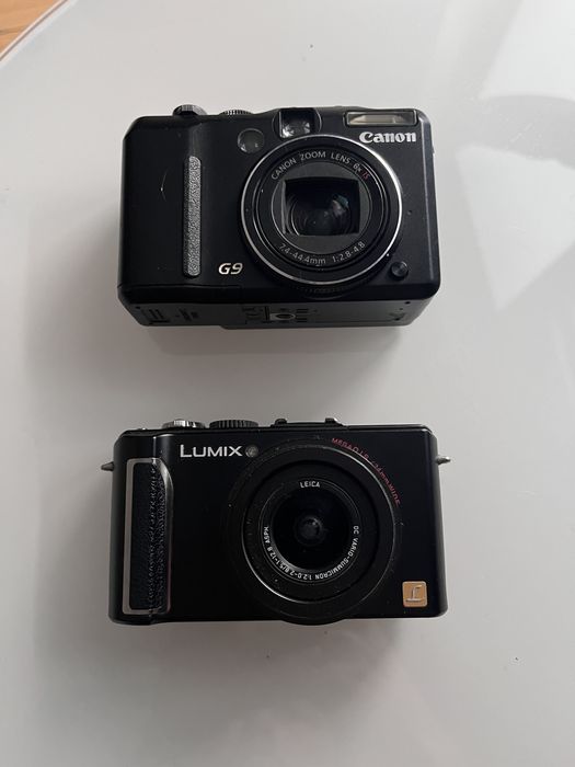 Canon g9 + Panasonic lx3 (uszkodzony)