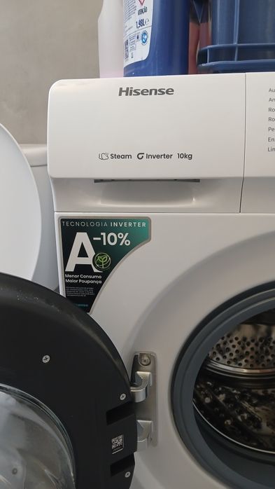 Máquina de Lavar Roupa NOVA HISENSE SERIES 1Q (10 kg - 1400 rpm - Branco) usada 5 meses apenas