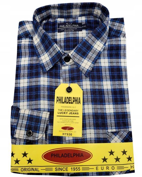 Koszula męska flanelowa flanela w kratę 45/46