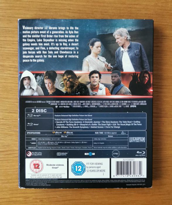 Star Wars: The Force Awakens (Przebudzenie Mocy) 2x Blu-ray (En) 2015