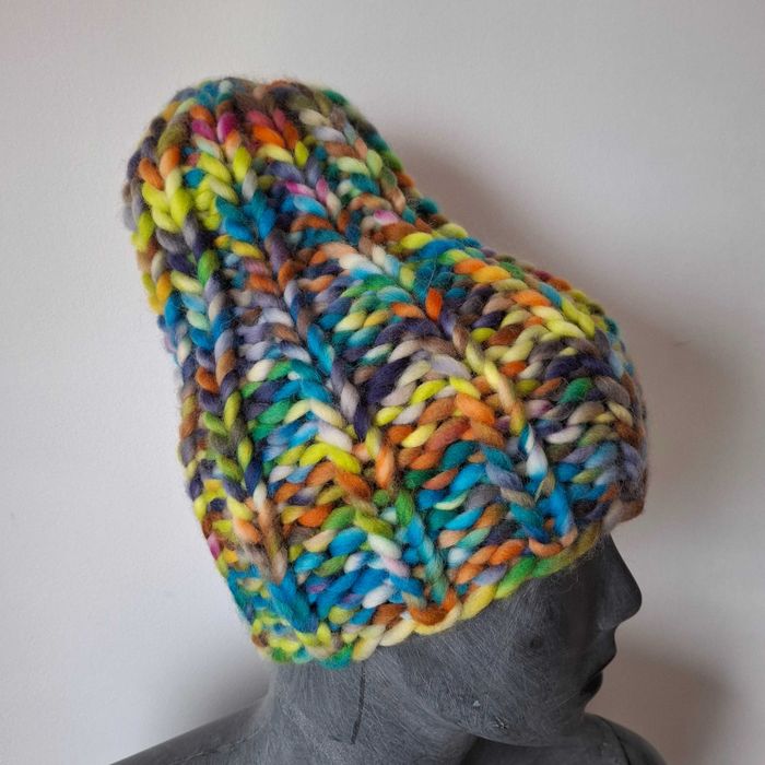 czapka handmade wełna merino