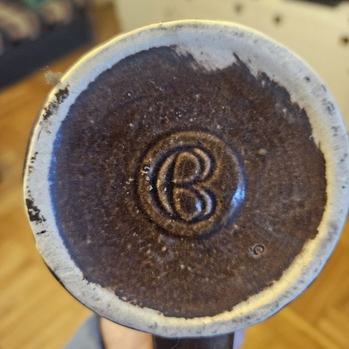 Duży keramiczny kufel do piwa Bolesławiec. PRL. Lata 70