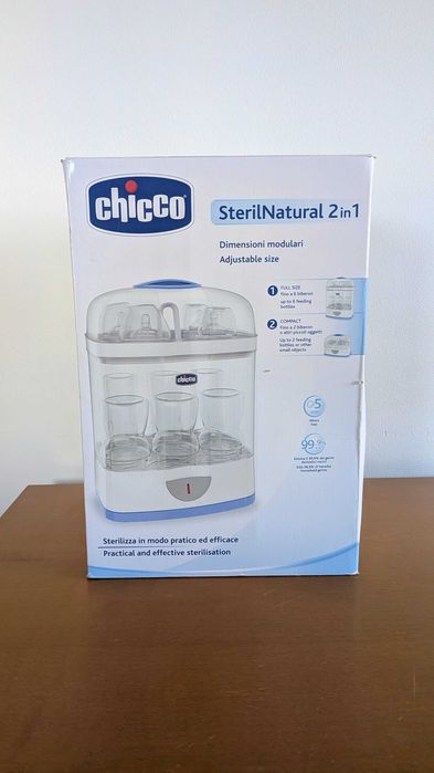 Esterilizador Elétrico a Vapor Chicco SterilNatural 2 em 1. Como Novo.