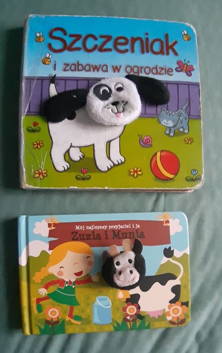 Dwie dziecięce książeczki z pacynkami