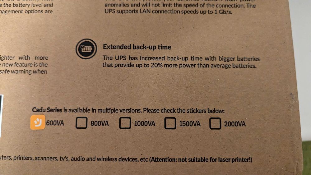 Джерело безперебійного живлення (UPS) CADU 650