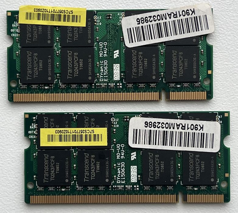 Transcend JetRam 2GB 800MHz DDR2 CL5 SO-DIMM - JM800QSU-2G