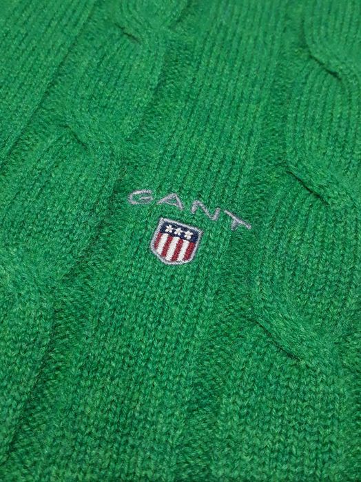 Шерстяний светр GANT кофта cable knit розмір L-XL