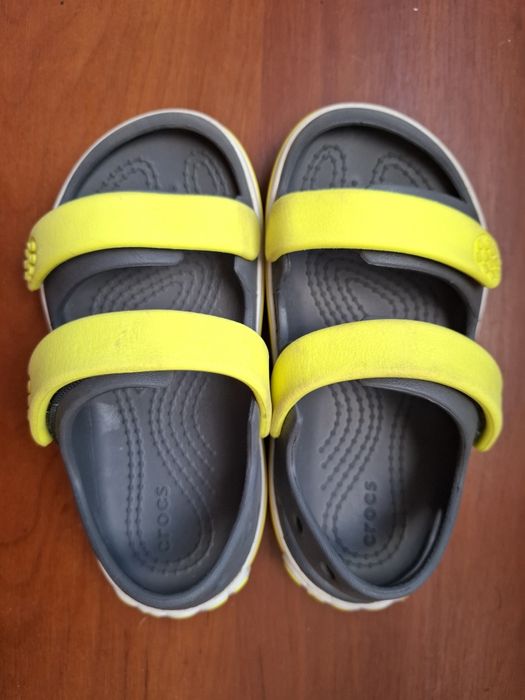 Крокси дитячі Crocs Crocband Cruiser Toddler slate grey/acidity c9