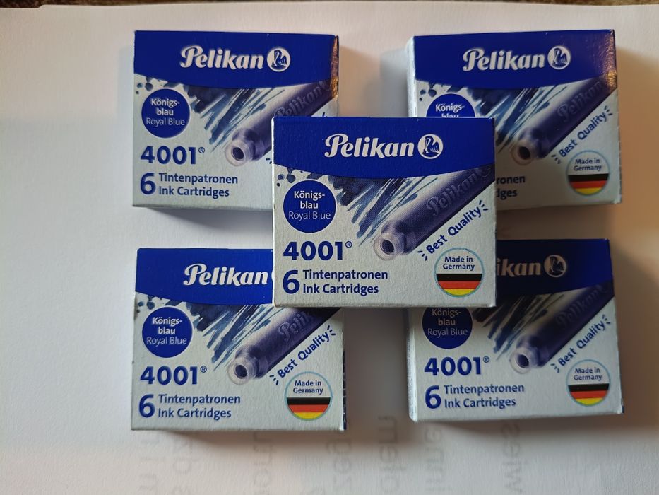 Naboje krótkie Pelikan zmywalne NIEBIESKIE TP/6