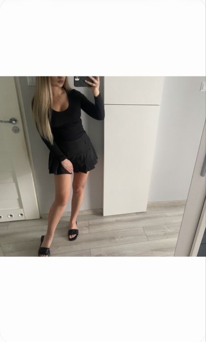 Czarna bluzka z długim rękawem Primark