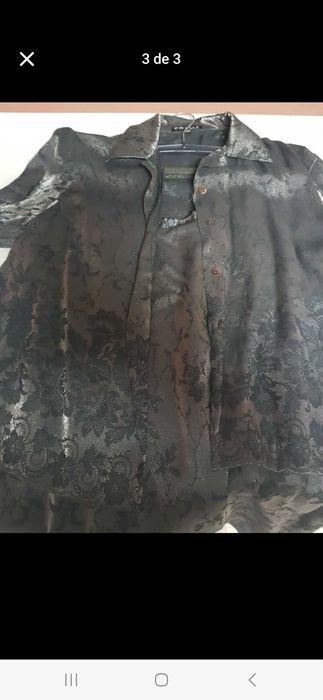 Vestido e casaco seda