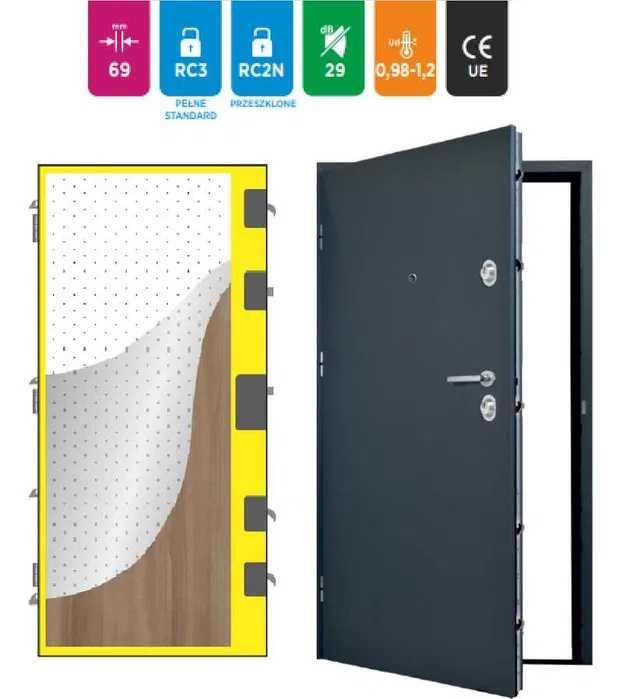 Drzwi zewnętrzne do mieszkań, domów DELTA, WIKĘD, GERDA