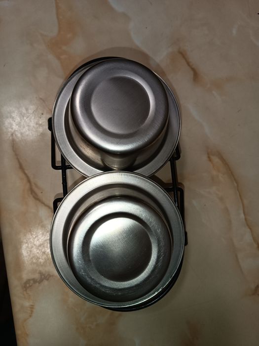 Миски сталеві на підставці для собаки або кішки Trixie 24830 0,2л/10см