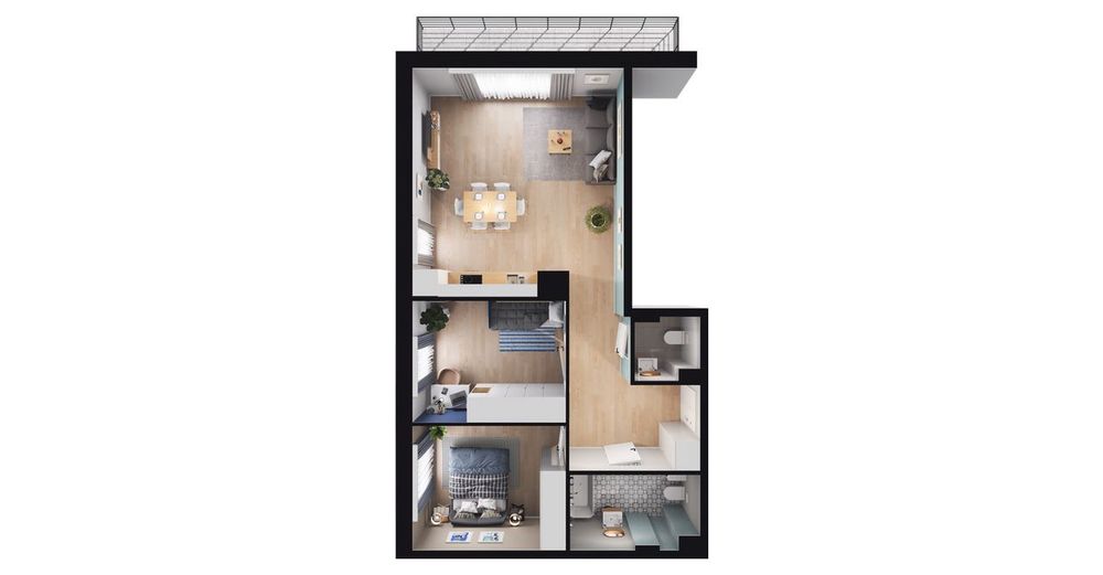 3-pokojowe mieszkanie 65m2 + balkon