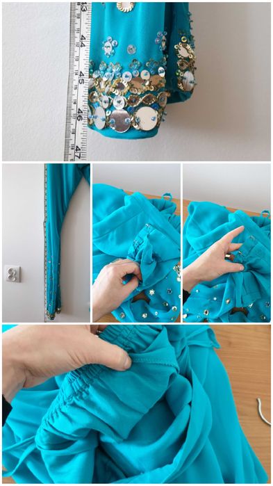 Bollywood Hińduska Turkusowy Niebieski Sukienka Spodnie Patti Lehenga