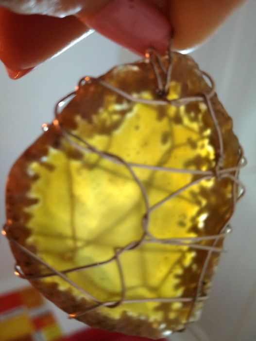 Pendente de ágata irregular polido