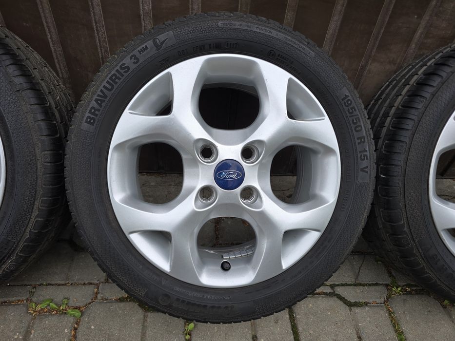 Felgi z oponami 195/50R15 Ford Fiesta 4x108 B max Fusion Focus KA+