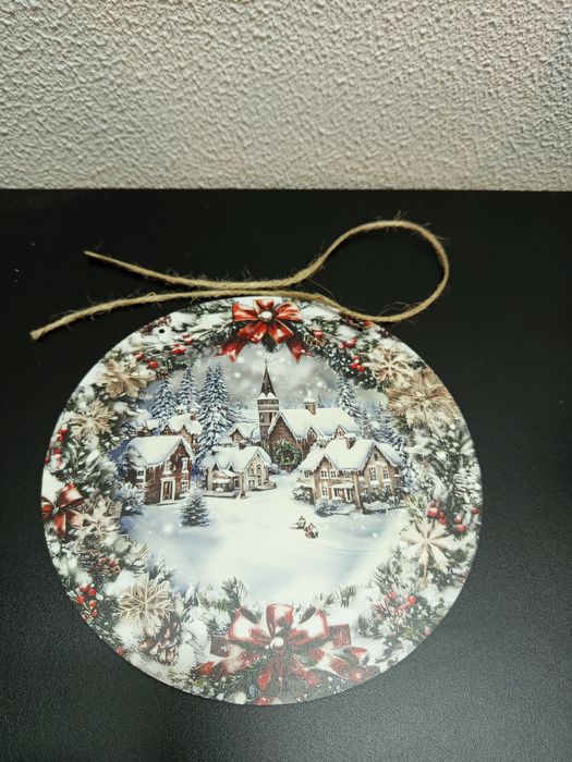 Placa decorativa de natal.