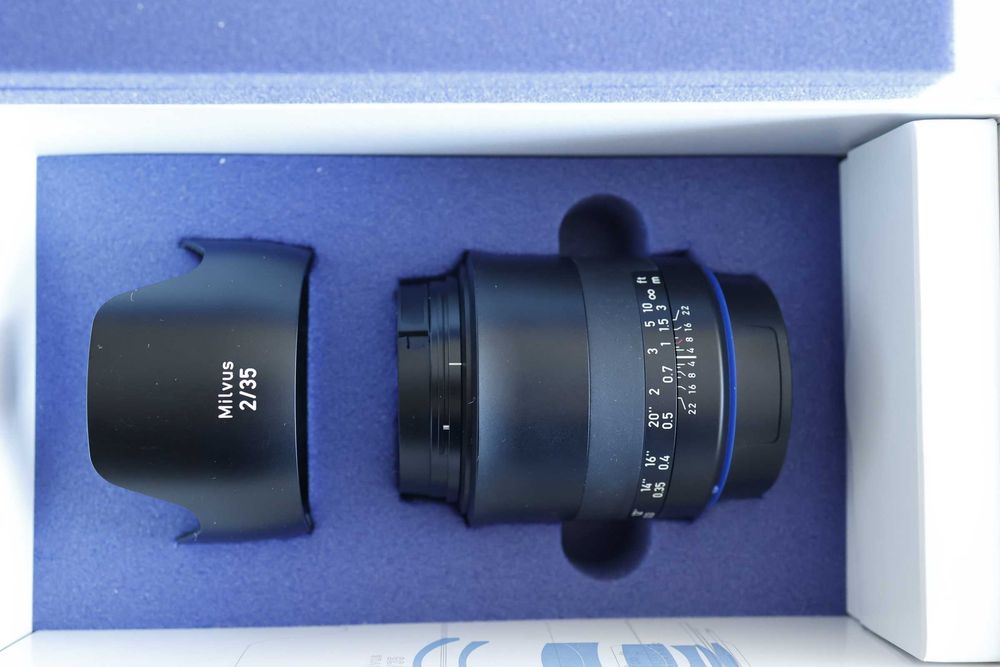 carl zeiss milvus 35mm f/2 ze-mount do canon+filtr 58mm