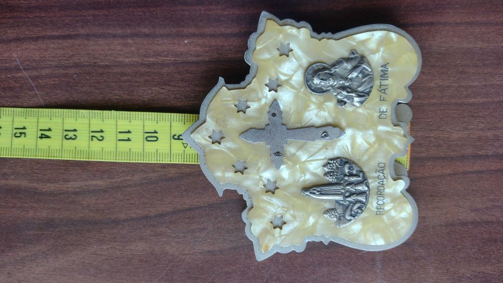 Imagem sacra, Crucifixo com Na Sa. Fátima e Sagrado Coração Jesus