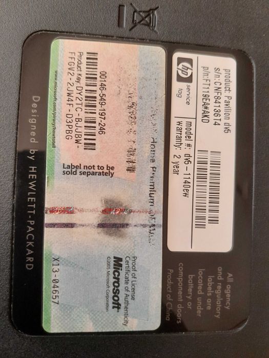 Laptop Hp Pawillion dv5-1140ew