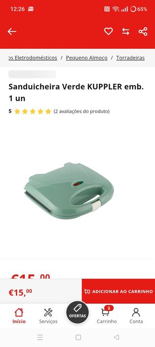 Sanduicheira verde kunf