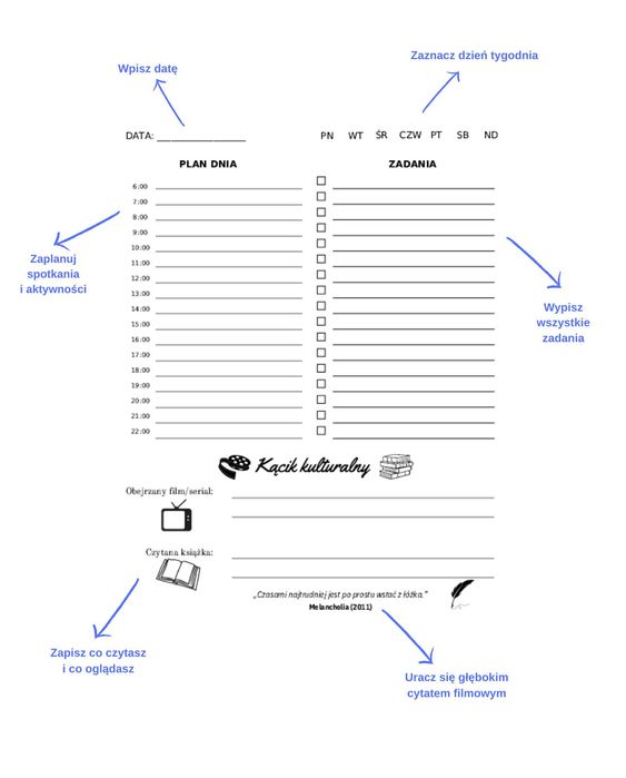 Planer kalendarz dla miłośników filmów i książek – idealny prezent!